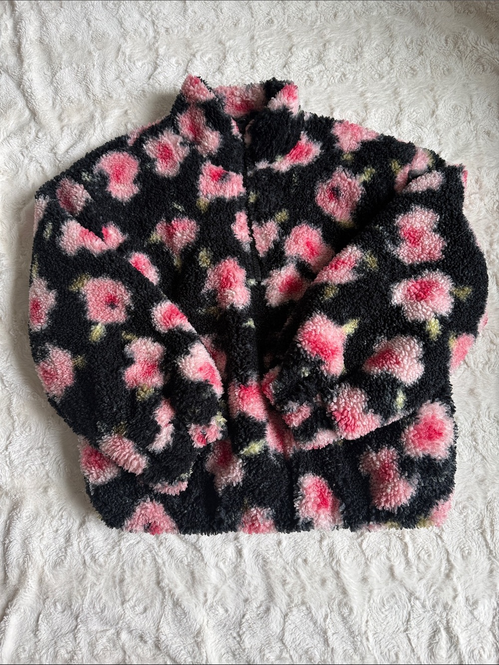 Sandy Liang Target floral fleece jacket sz M